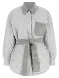 Women's Gray Belted Quilted Jacket – Fabiana Filippi
