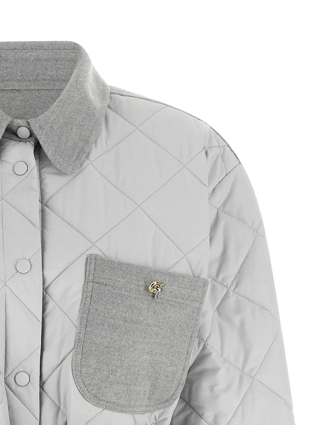 Women's Gray Belted Quilted Jacket – Fabiana Filippi