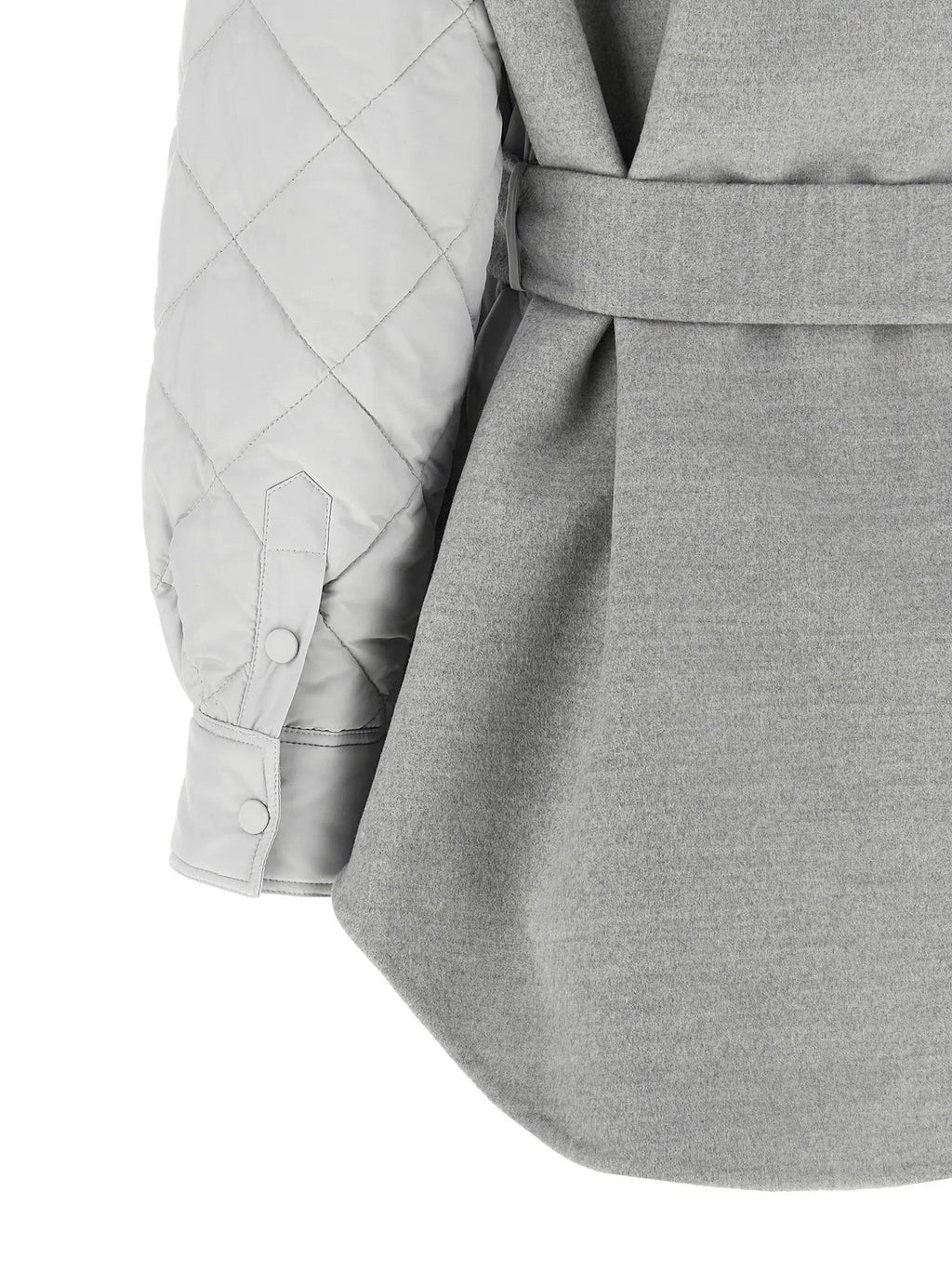 Women's Gray Belted Quilted Jacket – Fabiana Filippi