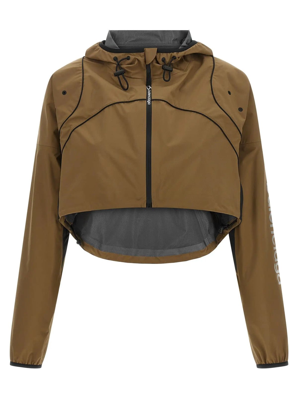 Balenciaga Women's Brown Techwear Cropped Windbreaker – Balenciaga