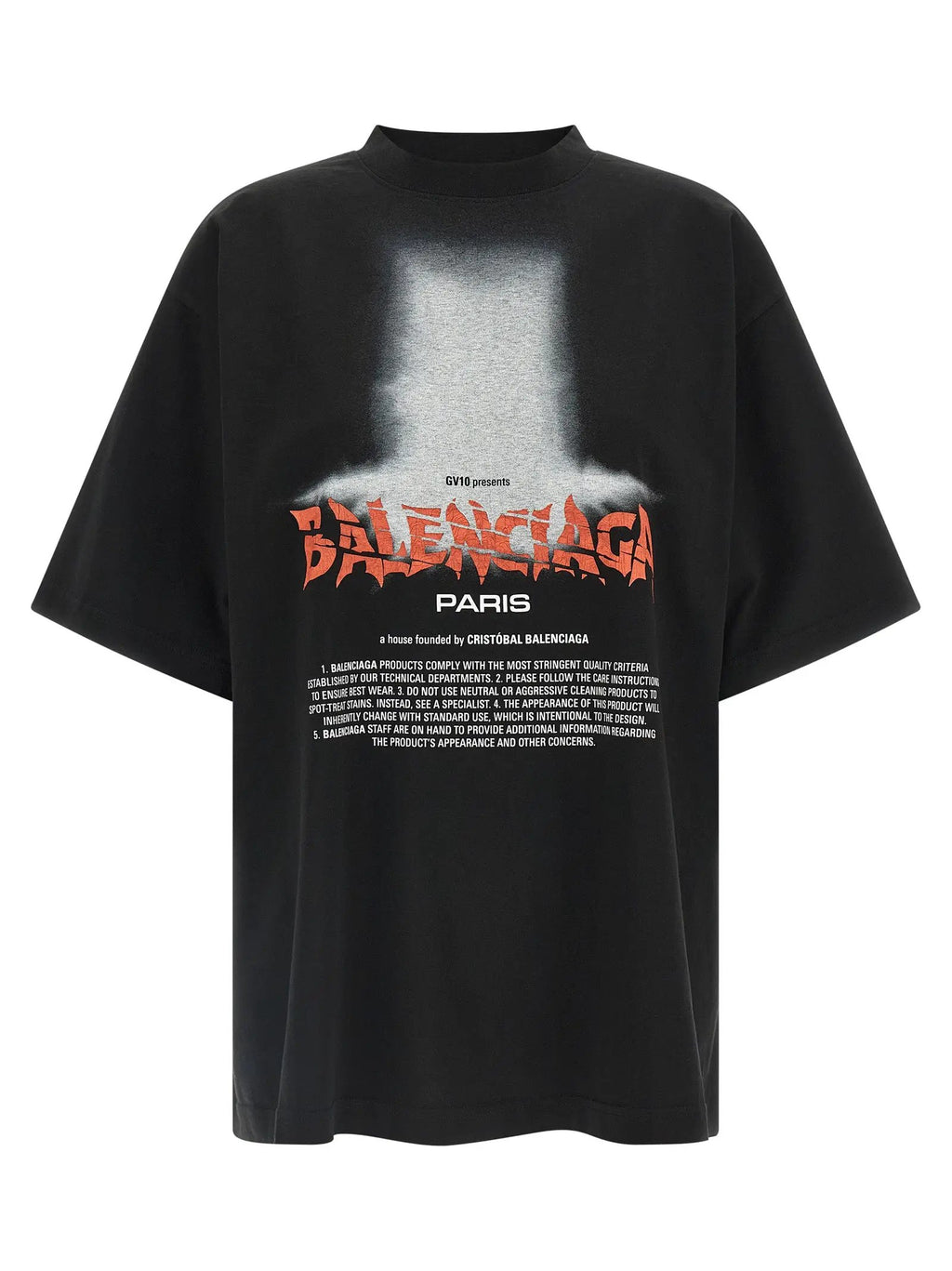 T-shirt Balenciaga en coton noir