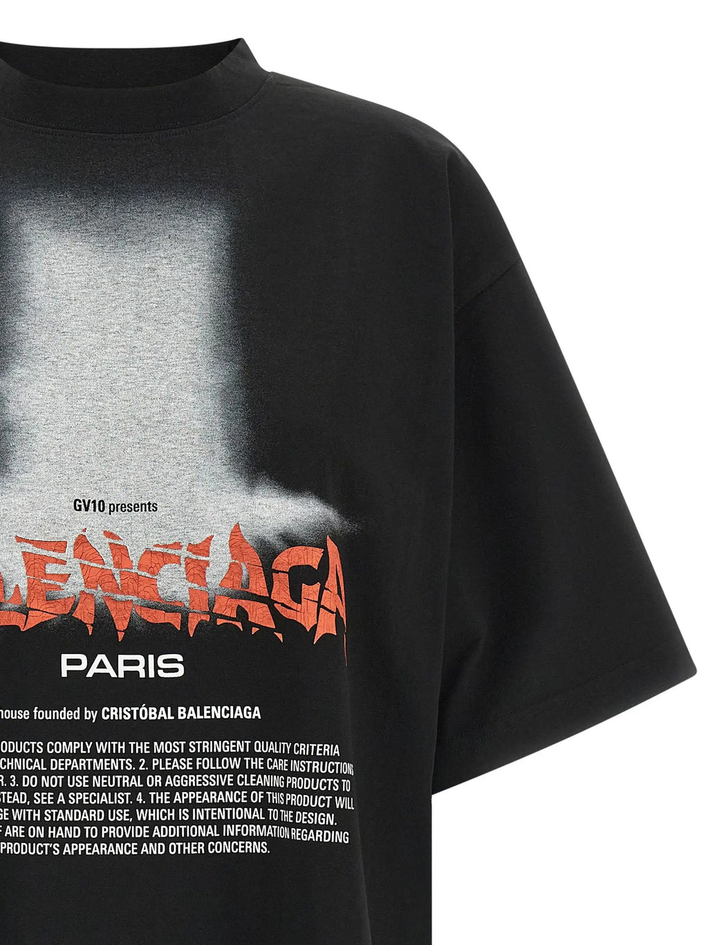 T-shirt Balenciaga en coton noir