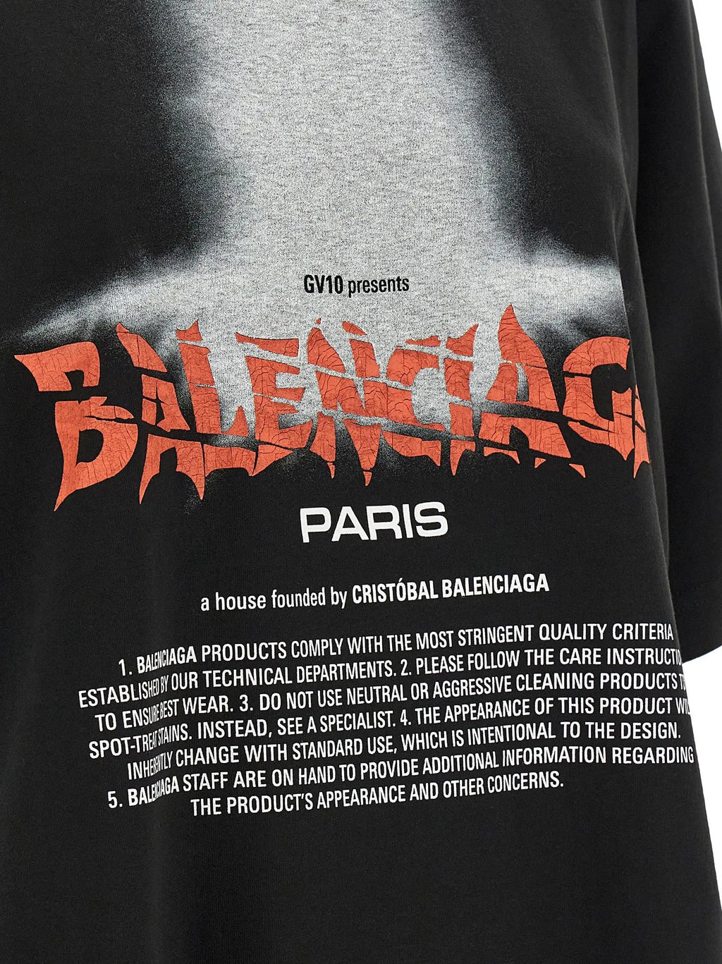 T-shirt Balenciaga en coton noir