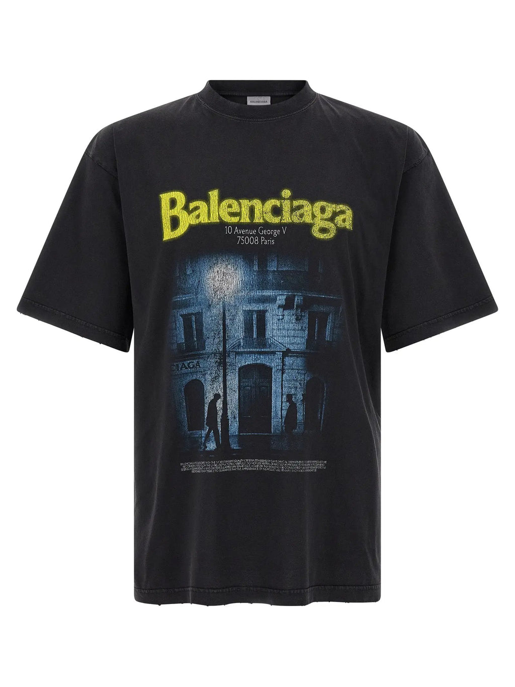 Balenciaga Black Cotton T-Shirt