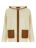 Women's White MstComica Wool, Silk & Cashmere Hooded Coat – Max Mara Studio