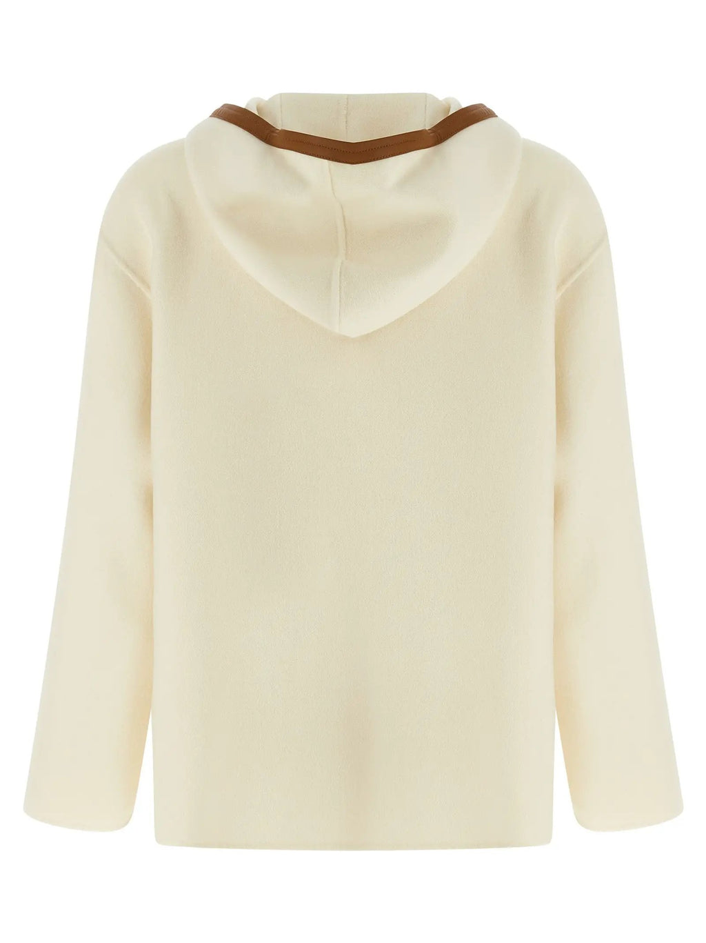 Women's White MstComica Wool, Silk & Cashmere Hooded Coat – Max Mara Studio