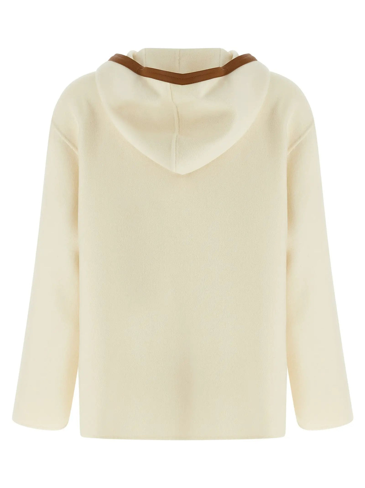 Women's White MstComica Wool, Silk & Cashmere Hooded Coat – Max Mara Studio