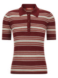 Max Mara Bordeaux Silk Polo Shirt