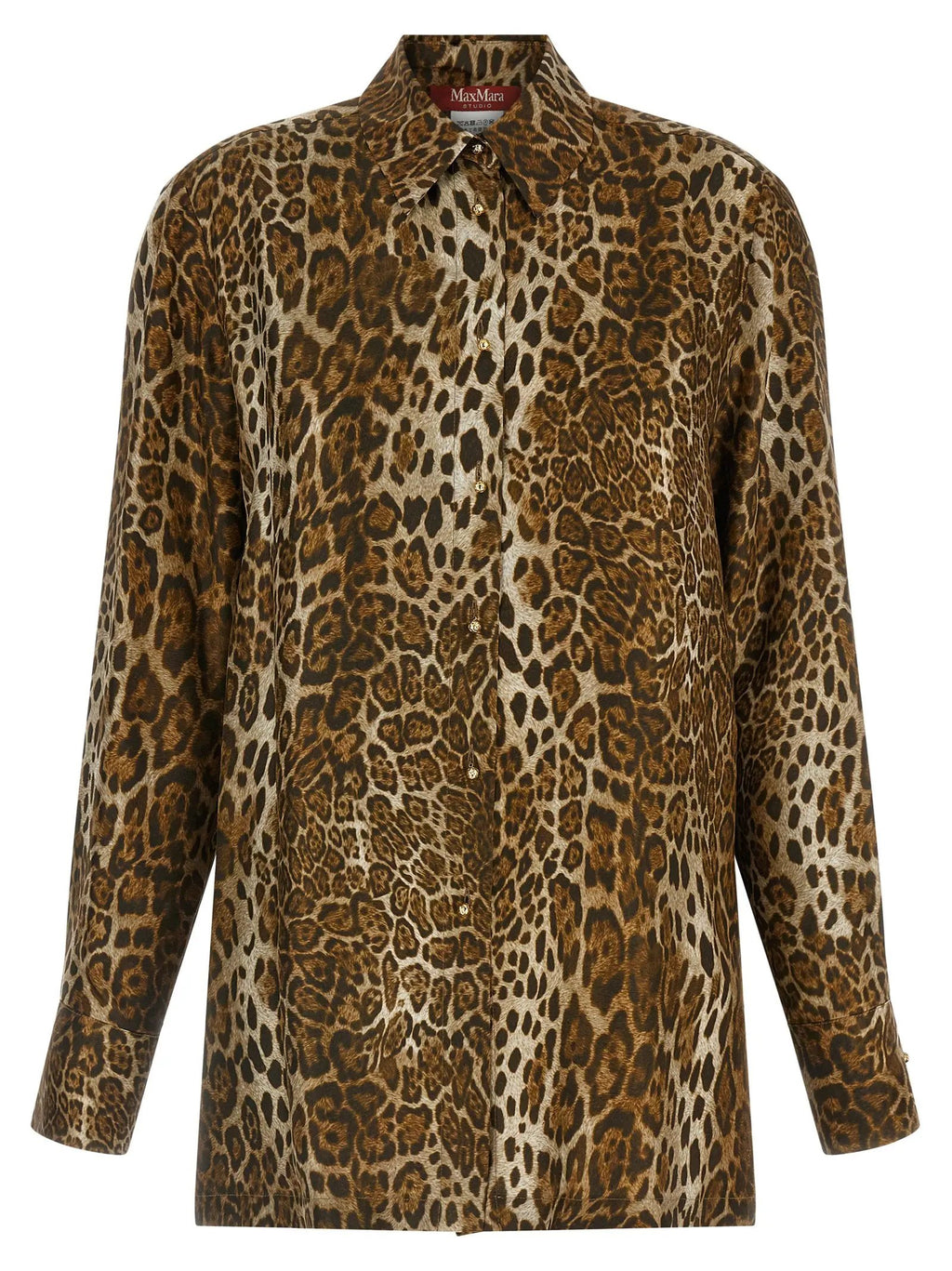 Max Mara Brown Silk Blouse