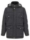 Brunello Cucinelli Gray Wool Parka
