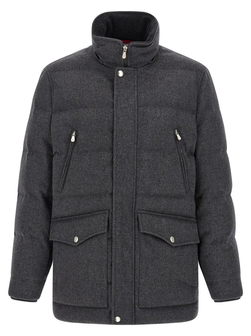 Brunello Cucinelli Gray Wool Parka