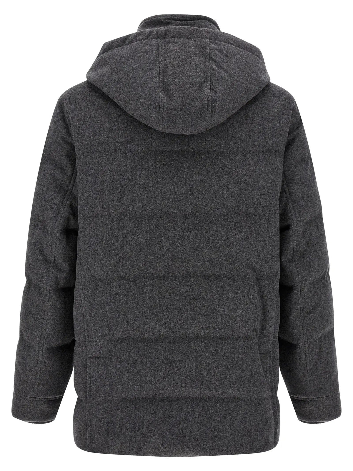 Brunello Cucinelli Gray Wool Parka