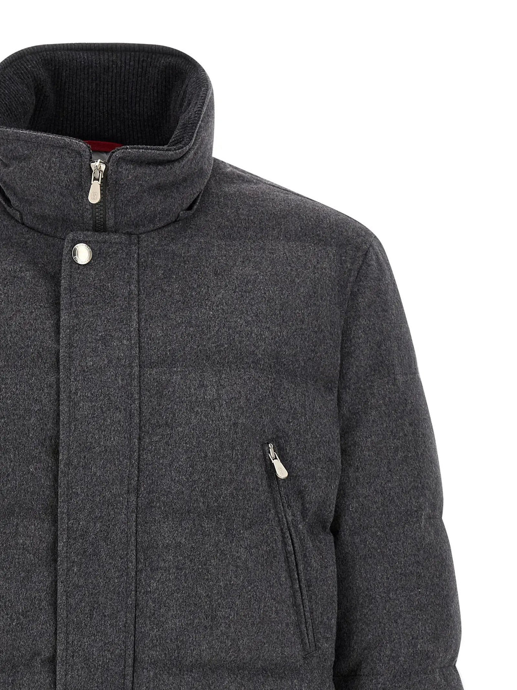 Brunello Cucinelli Gray Wool Parka