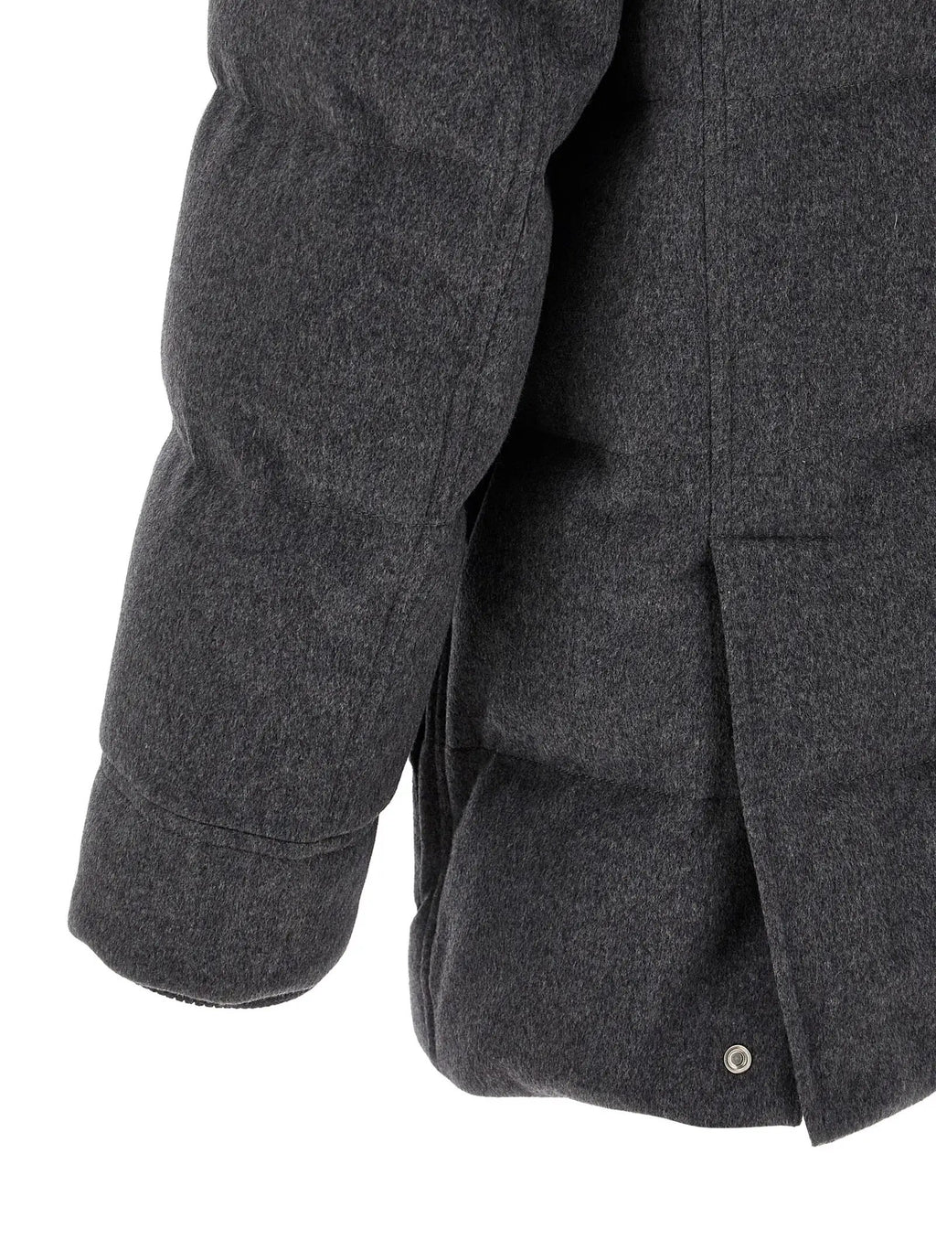 Brunello Cucinelli Gray Wool Parka