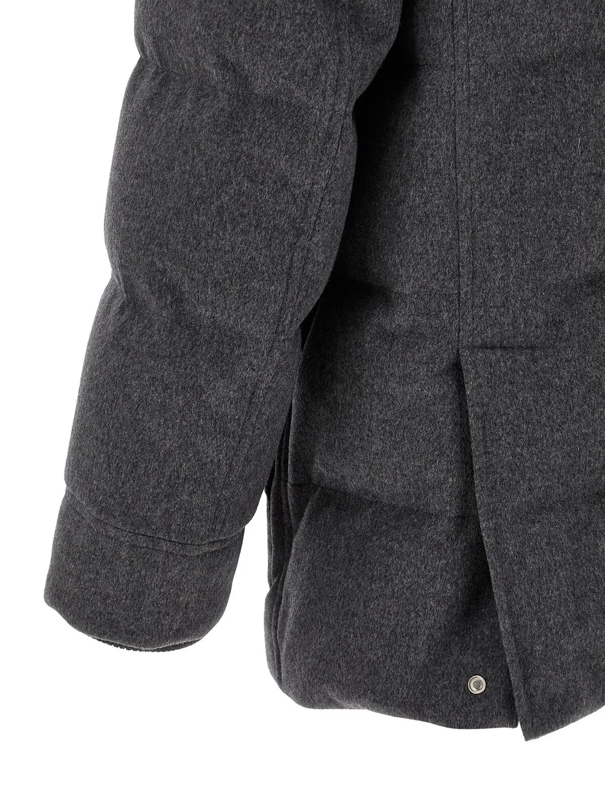 Brunello Cucinelli Gray Wool Parka