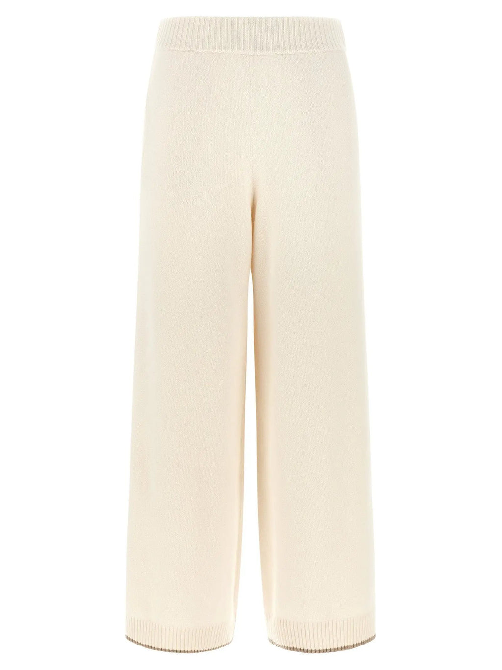 Brunello Cucinelli White Cashmere Athletic Pants