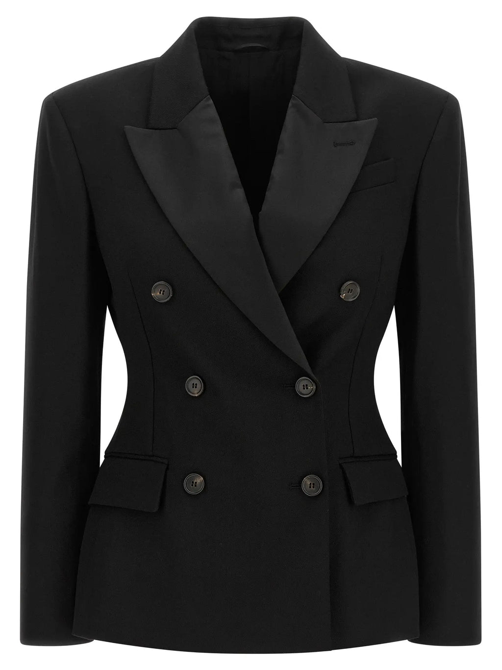 Women's Black Virgin Wool Tuxedo Blazer – Brunello Cucinelli