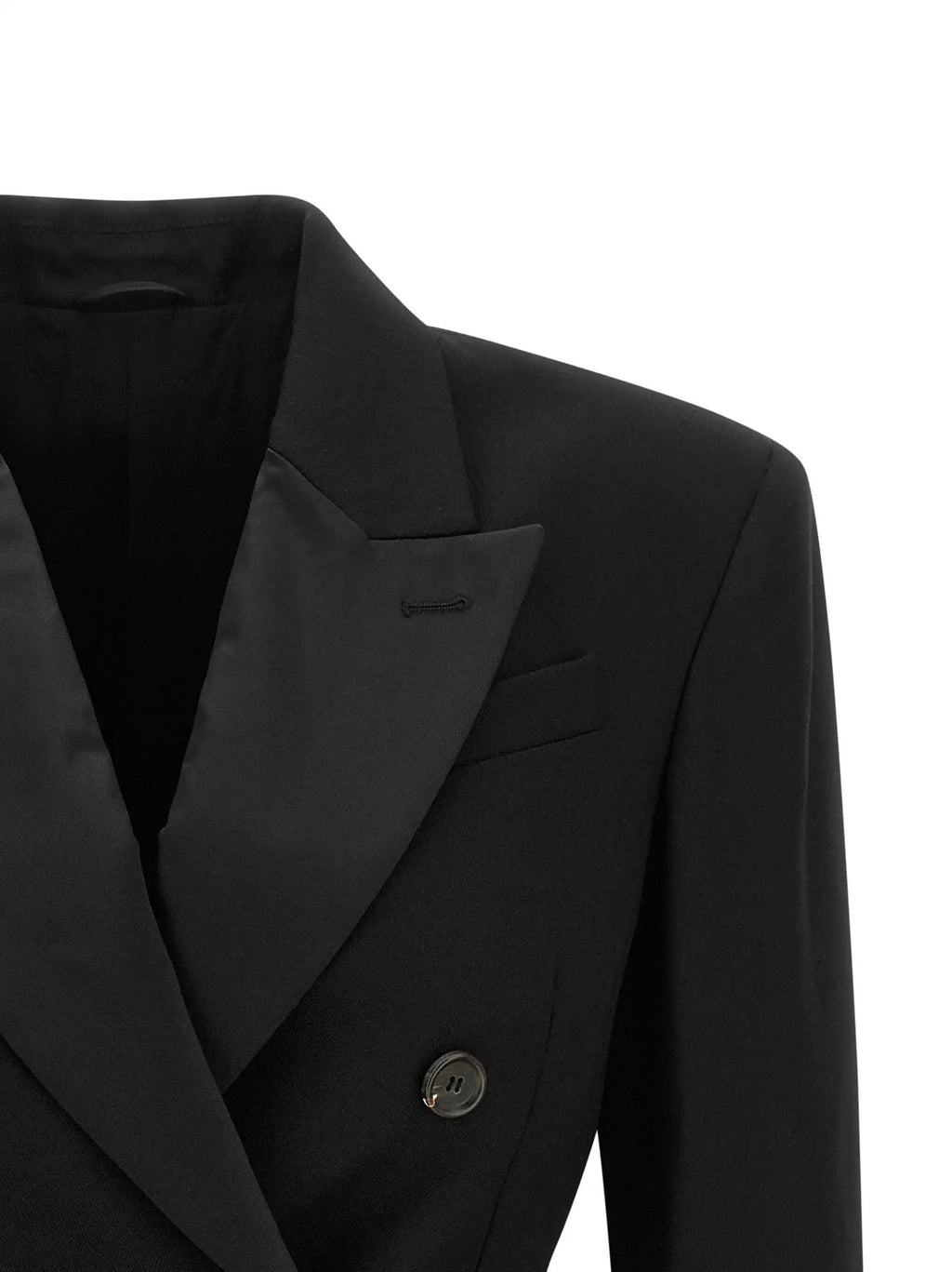 Women's Black Virgin Wool Tuxedo Blazer – Brunello Cucinelli