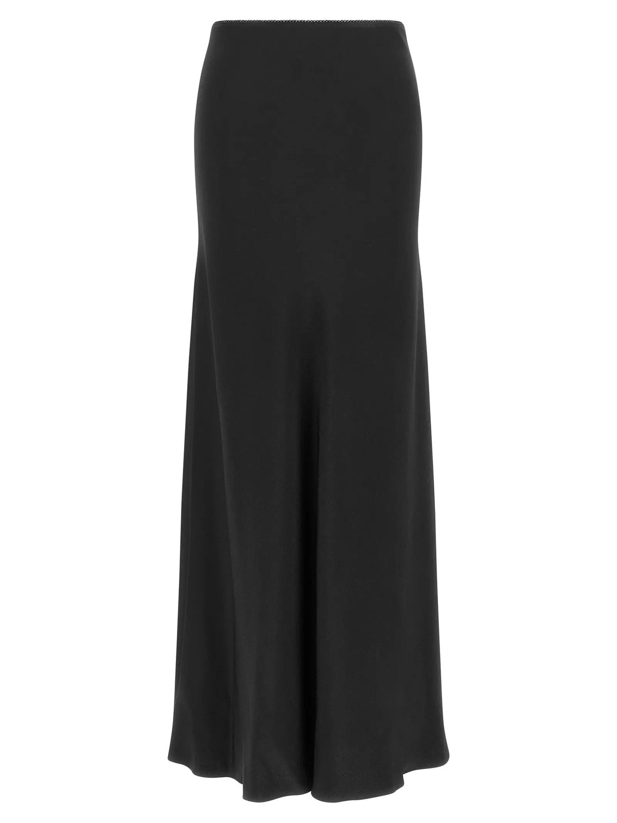 Women's Black Satin Maxi Skirt – Fabiana Filippi