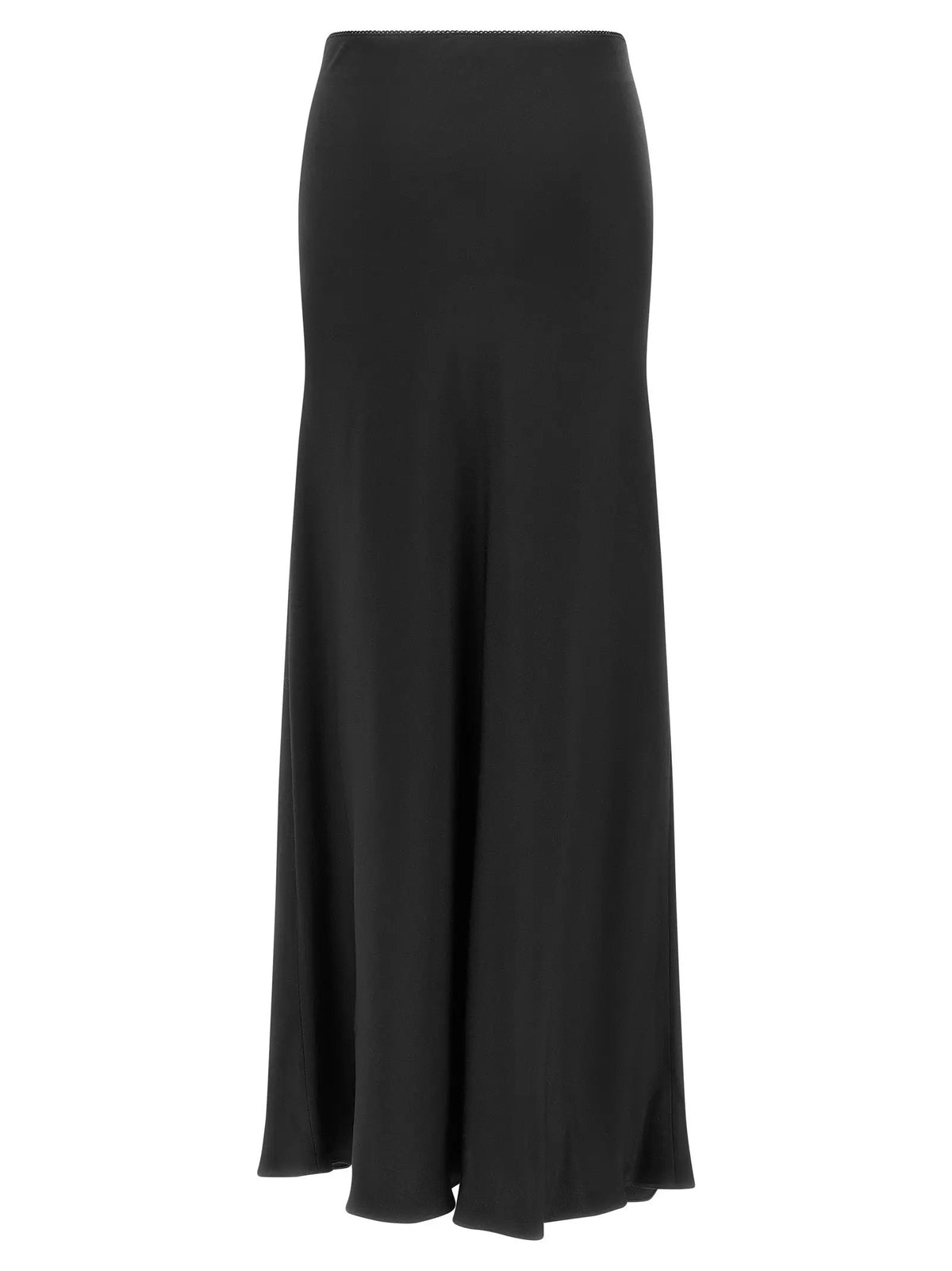 Women's Black Satin Maxi Skirt – Fabiana Filippi