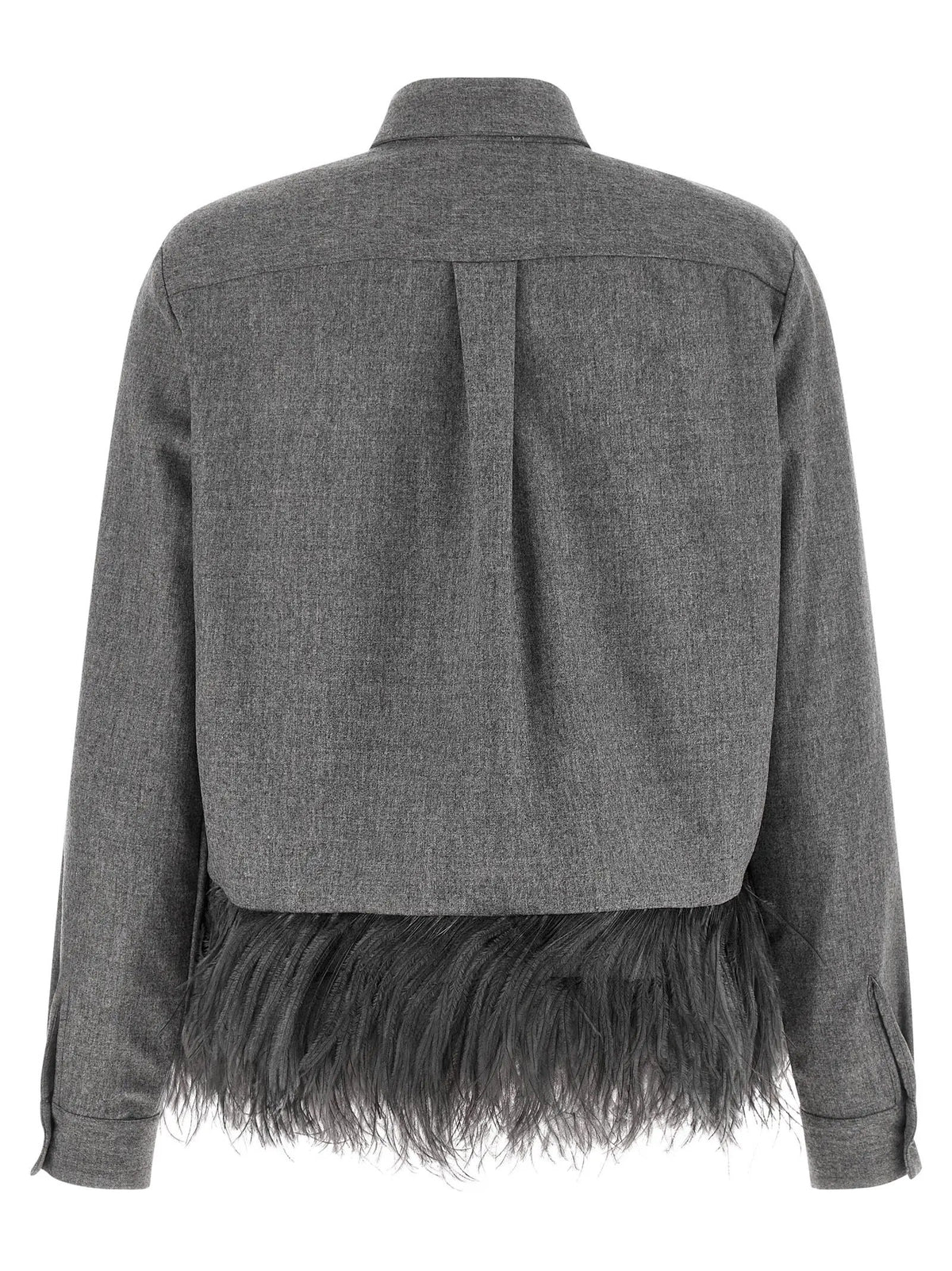 Chemisier en laine vierge gris Fabiana Filippi