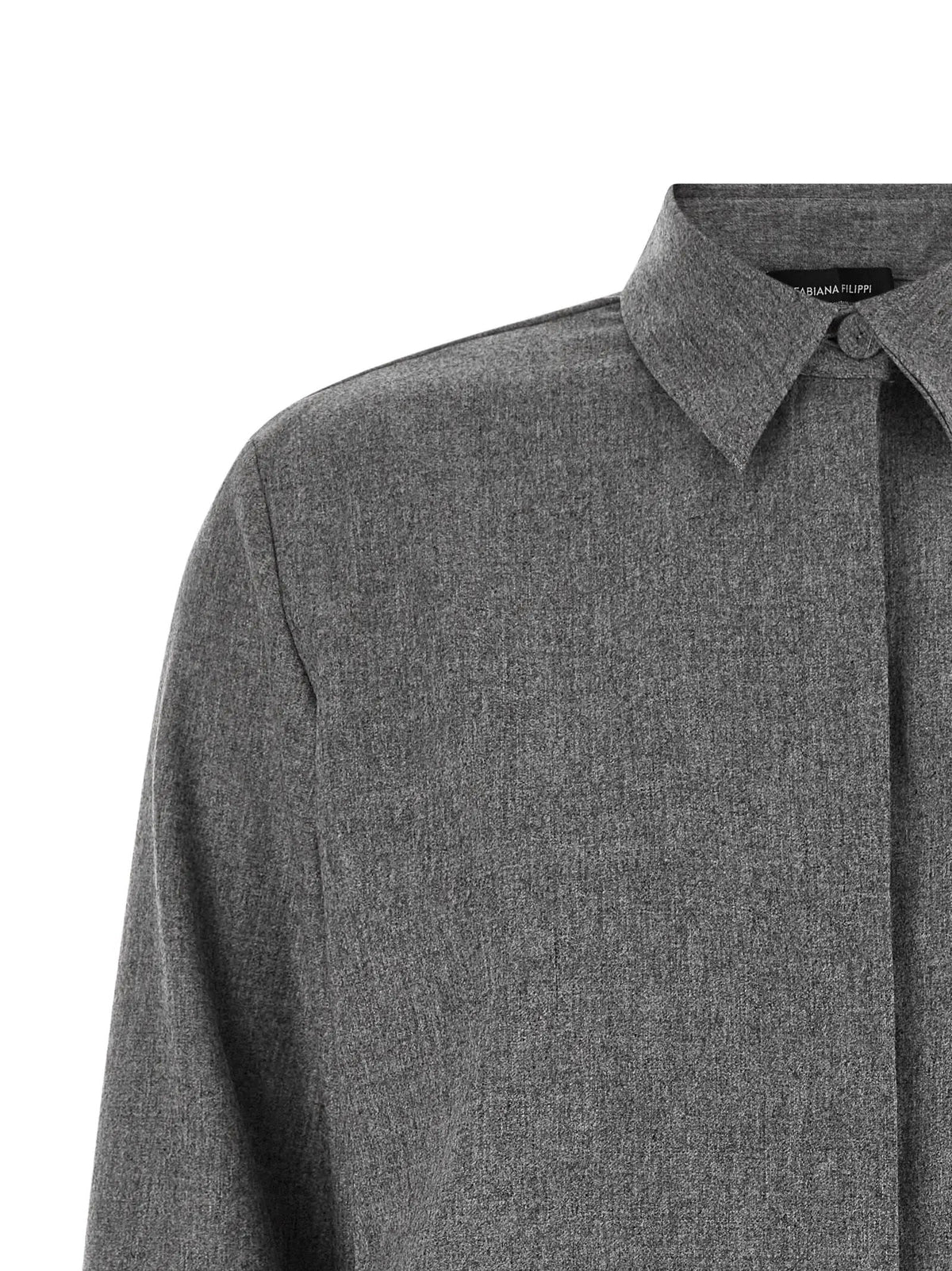 Chemisier en laine vierge gris Fabiana Filippi