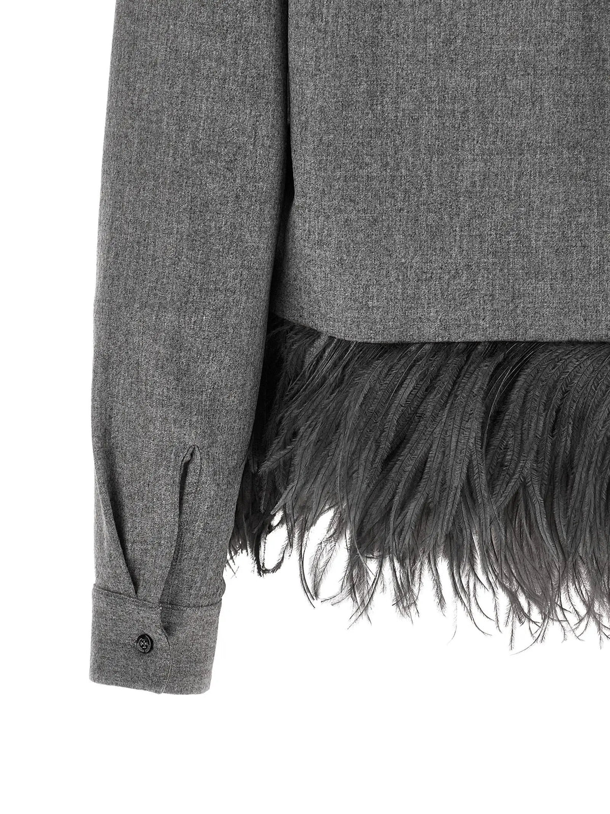 Chemisier en laine vierge gris Fabiana Filippi