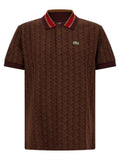 Lacoste Brown Polyester Polo Shirt