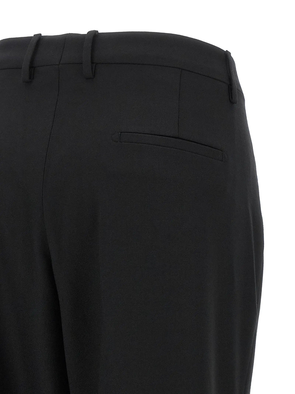 Tagliatore Black Polyester Dress Pants