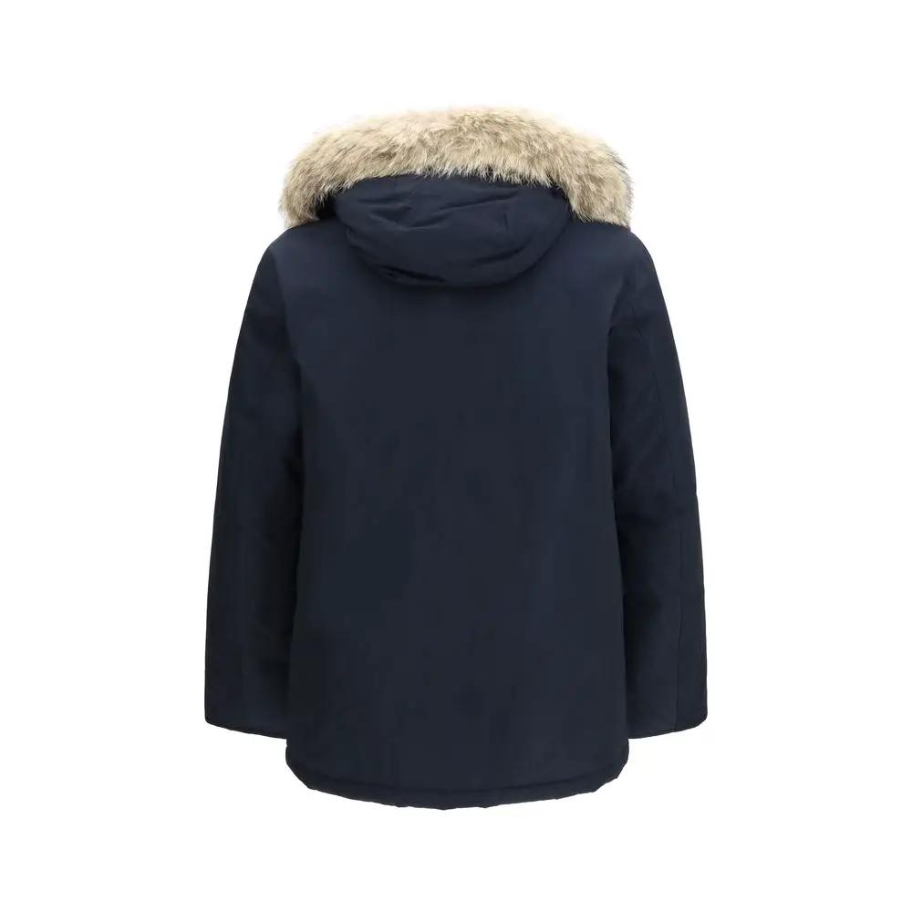 Woolrich Blue Cotton Parka