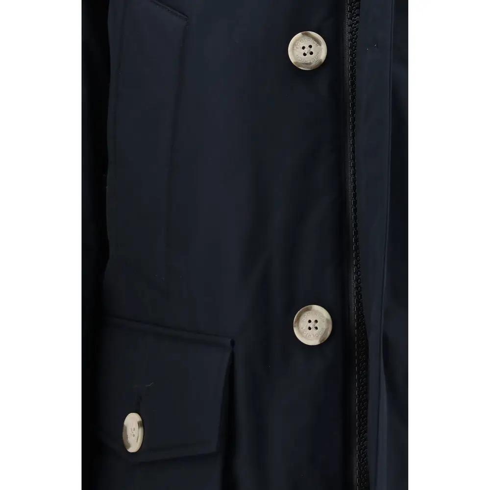 Woolrich Blue Cotton Parka