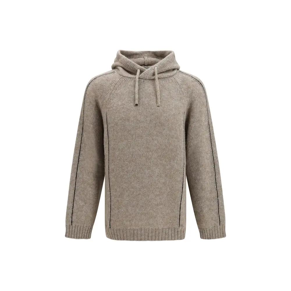 Giorgio Armani Giorgio Armani Beige Alpaca Vicugna Pacos Hoodie