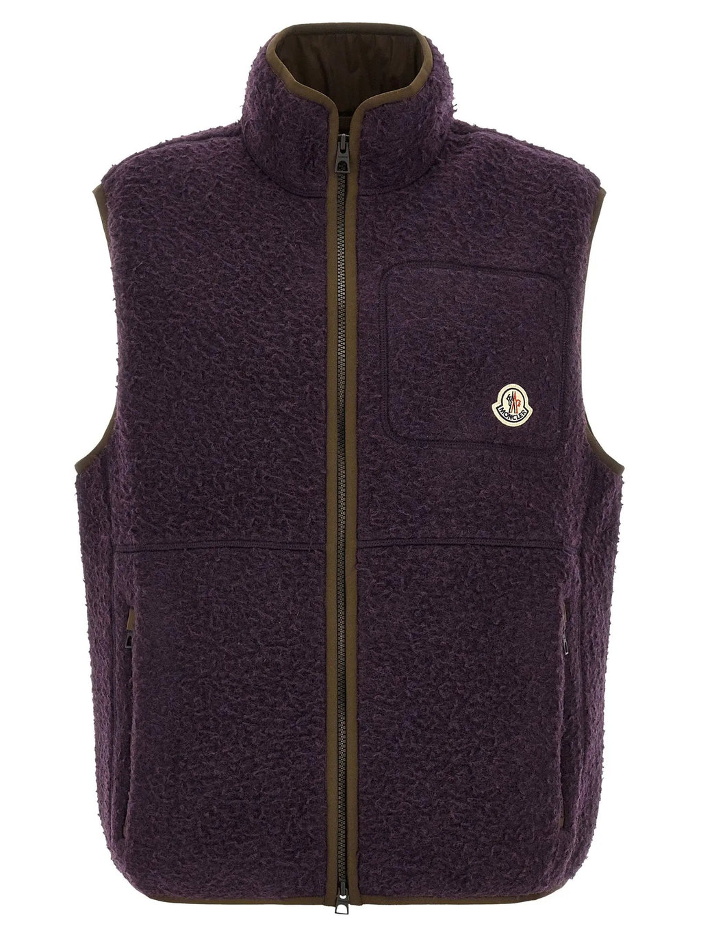 Moncler Moncler Purple Polyester Sleeveless Jacket