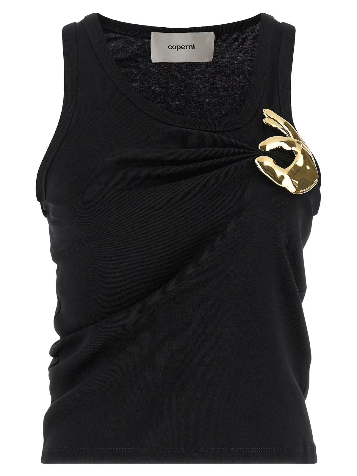 Coperni Coperni Black Cotton Tank Tops
