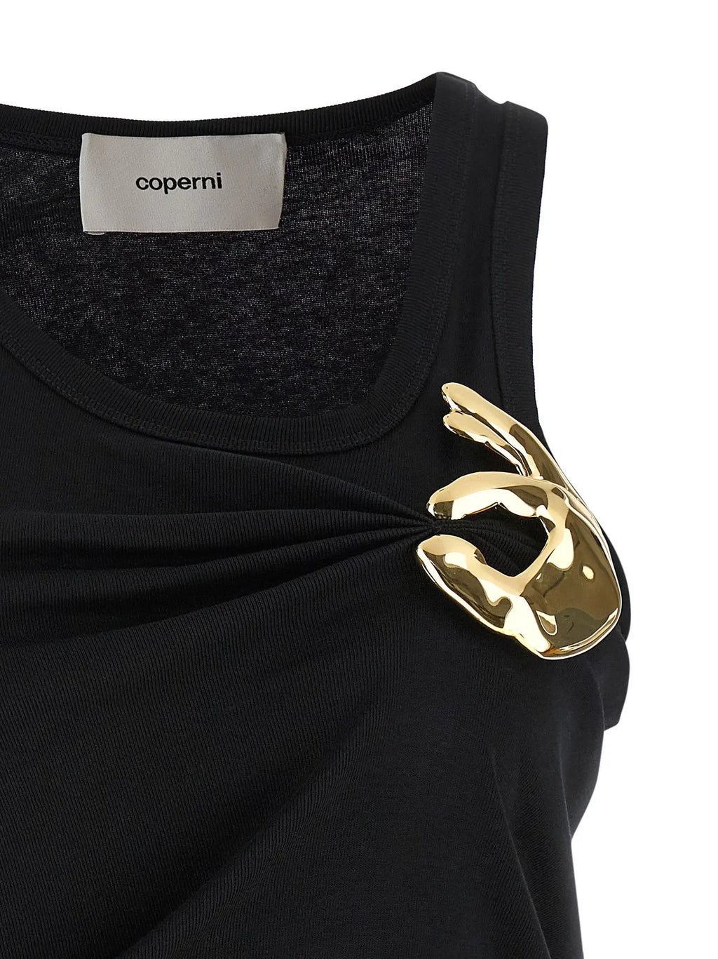 Coperni Coperni Black Cotton Tank Tops