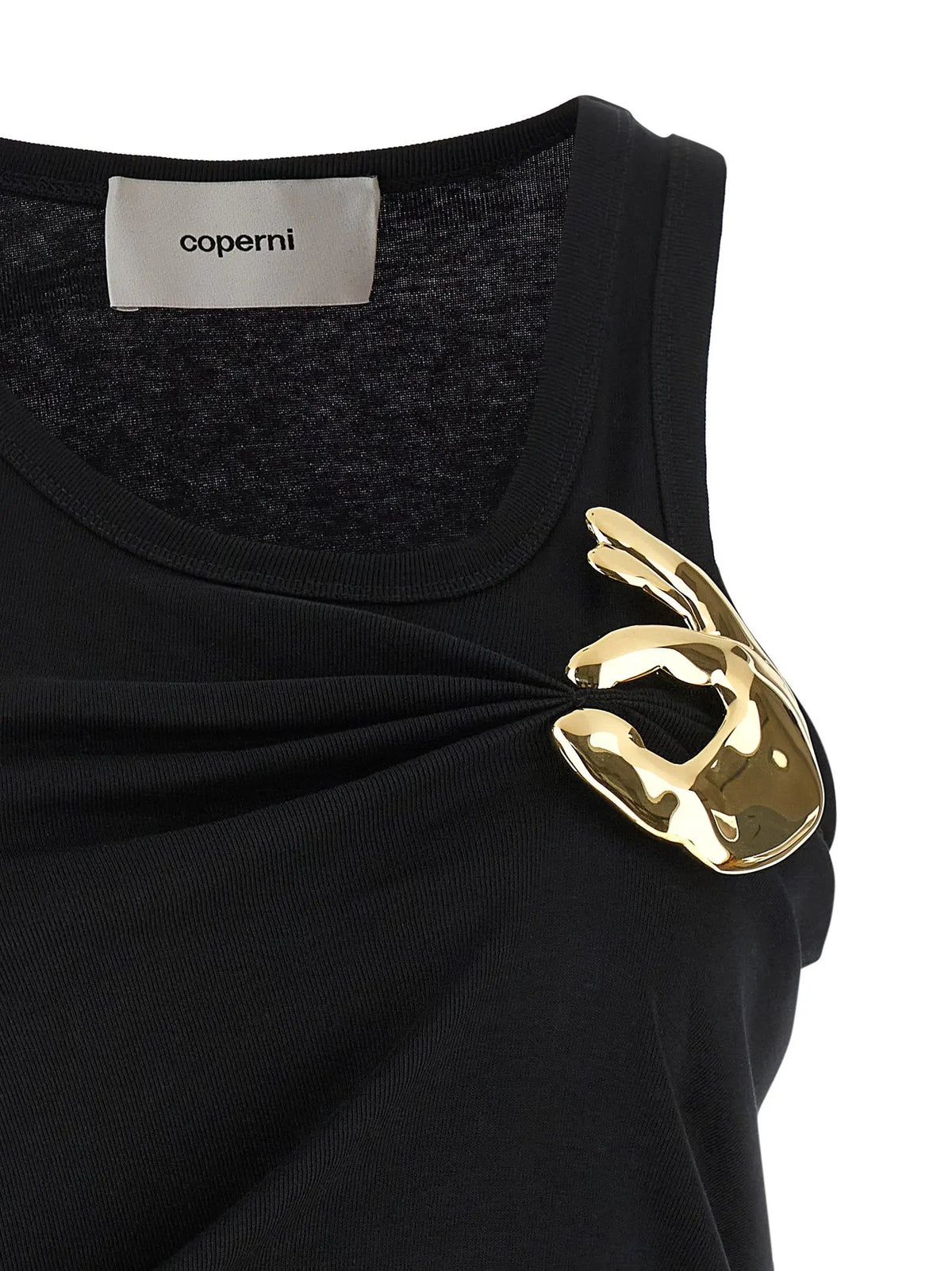 Coperni Coperni Black Cotton Tank Tops