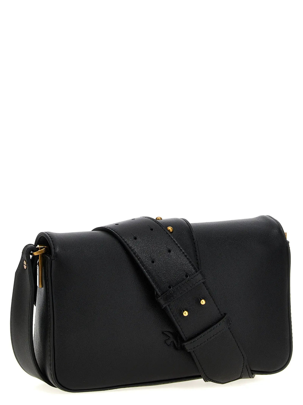 PINKO PINKO Black Calfskin Shoulder Bag