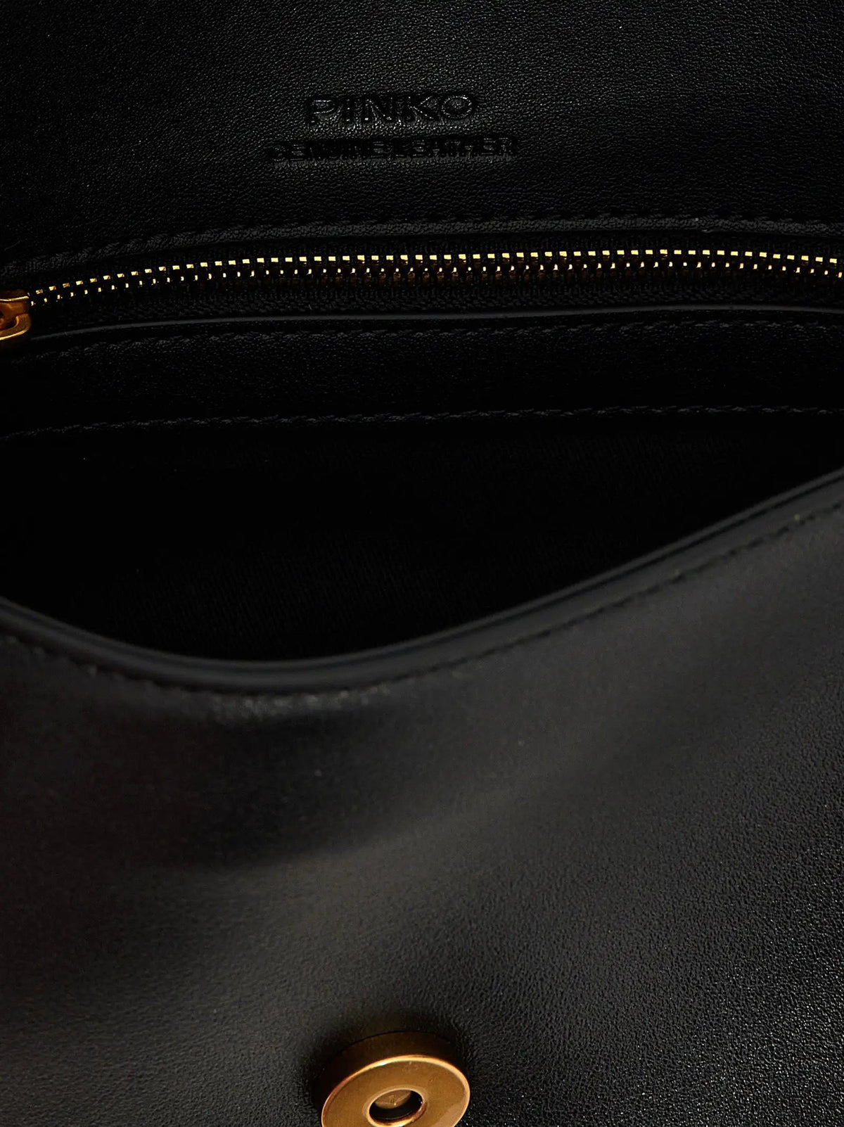 PINKO PINKO Black Calfskin Shoulder Bag