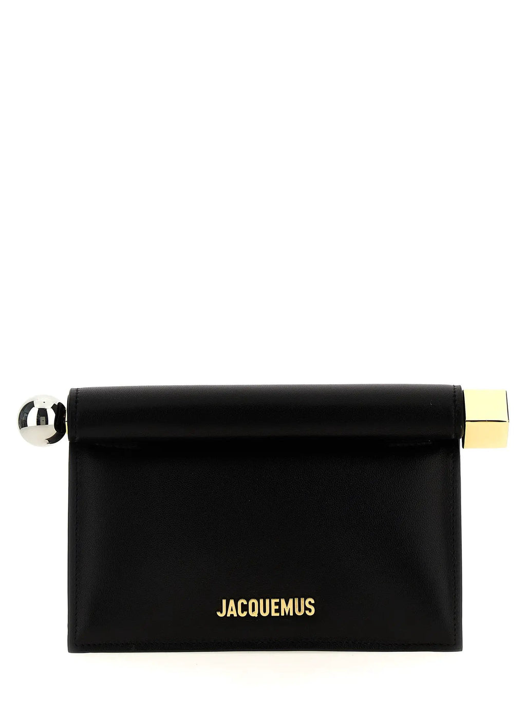 Jacquemus Black Lamb Leather Clutch Bag