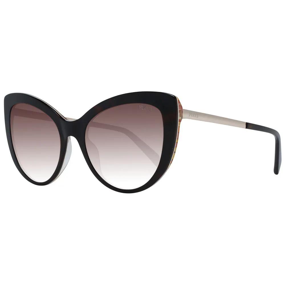 Lunettes de soleil Emilio Pucci en plastique marron