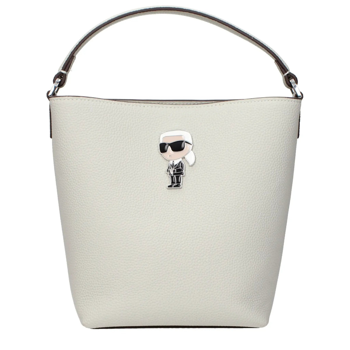 Women's Gray Leather Handbag with Shoulder Strap – Karl Lagerfeld