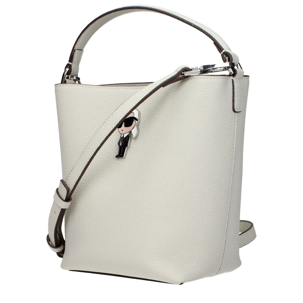Women's Gray Leather Handbag with Shoulder Strap – Karl Lagerfeld