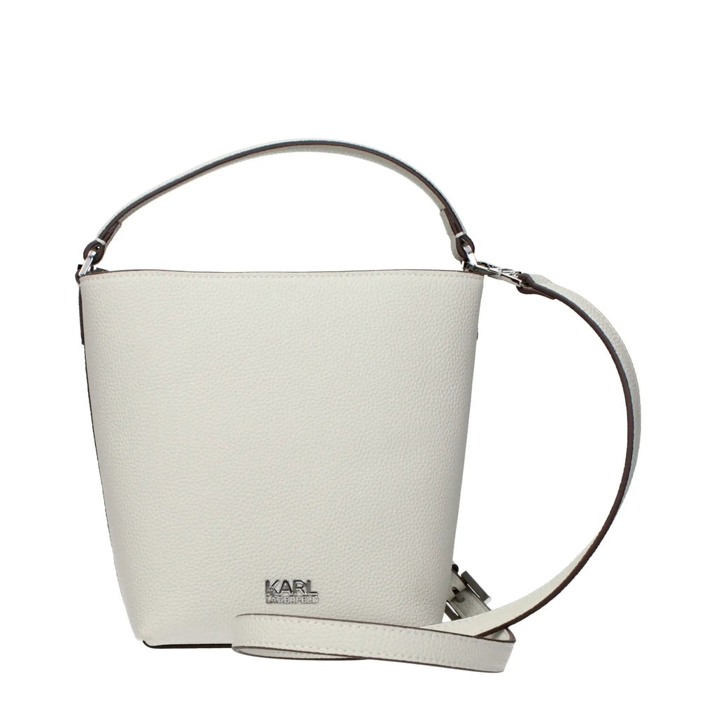 Women's Gray Leather Handbag with Shoulder Strap – Karl Lagerfeld