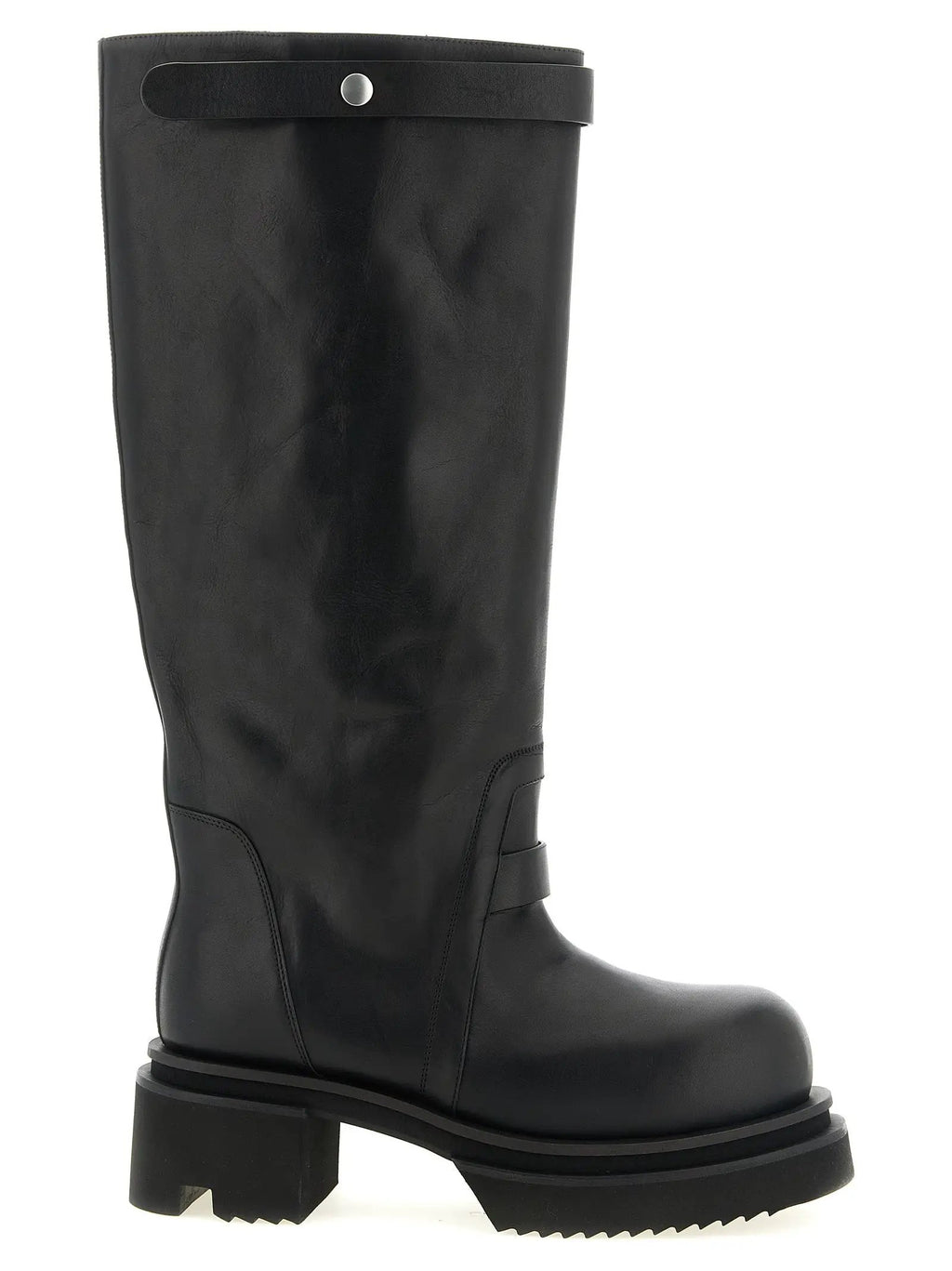 Rick Owens Black Calfskin Over The Knee