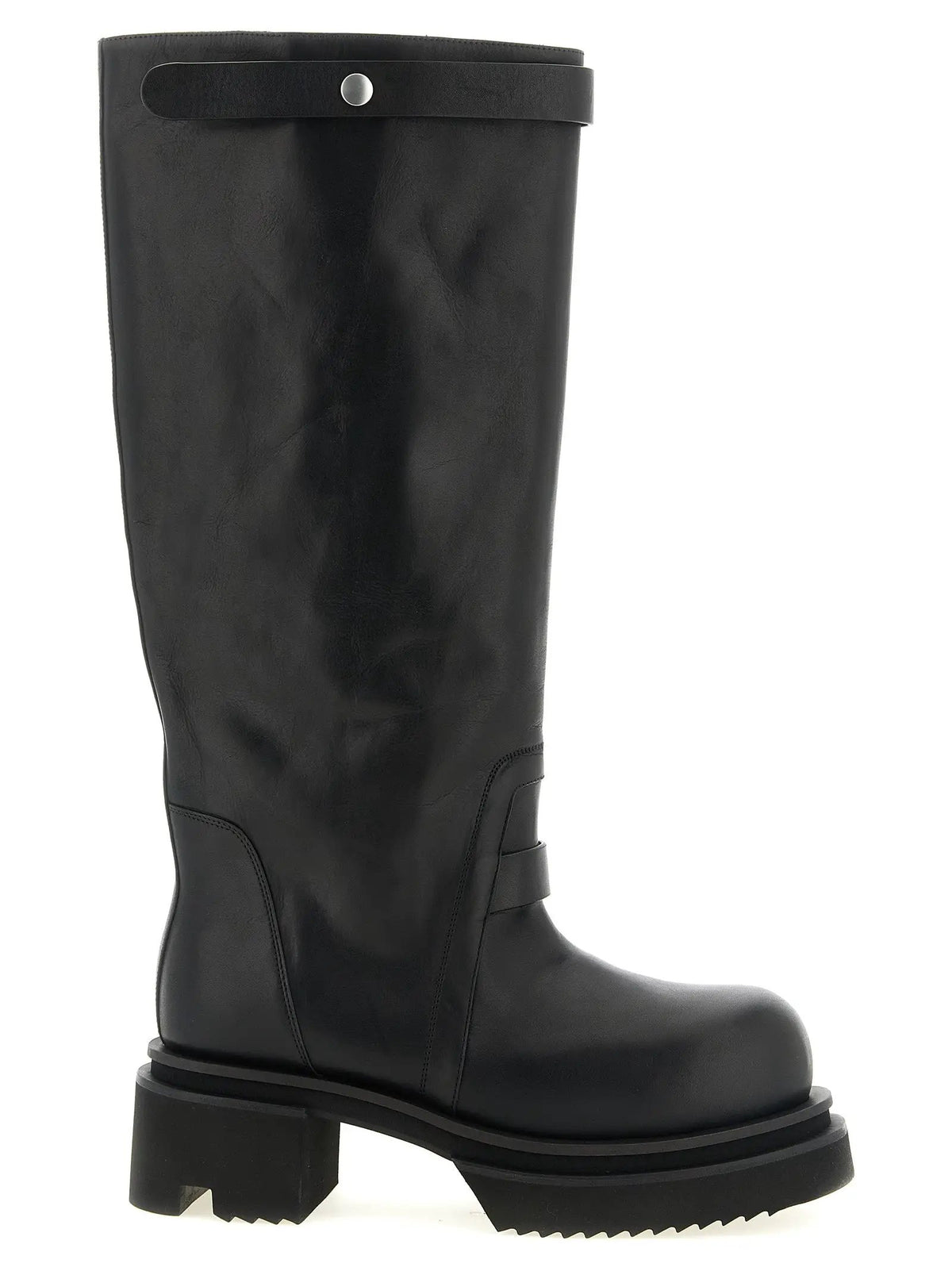 Rick Owens Black Calfskin Over The Knee