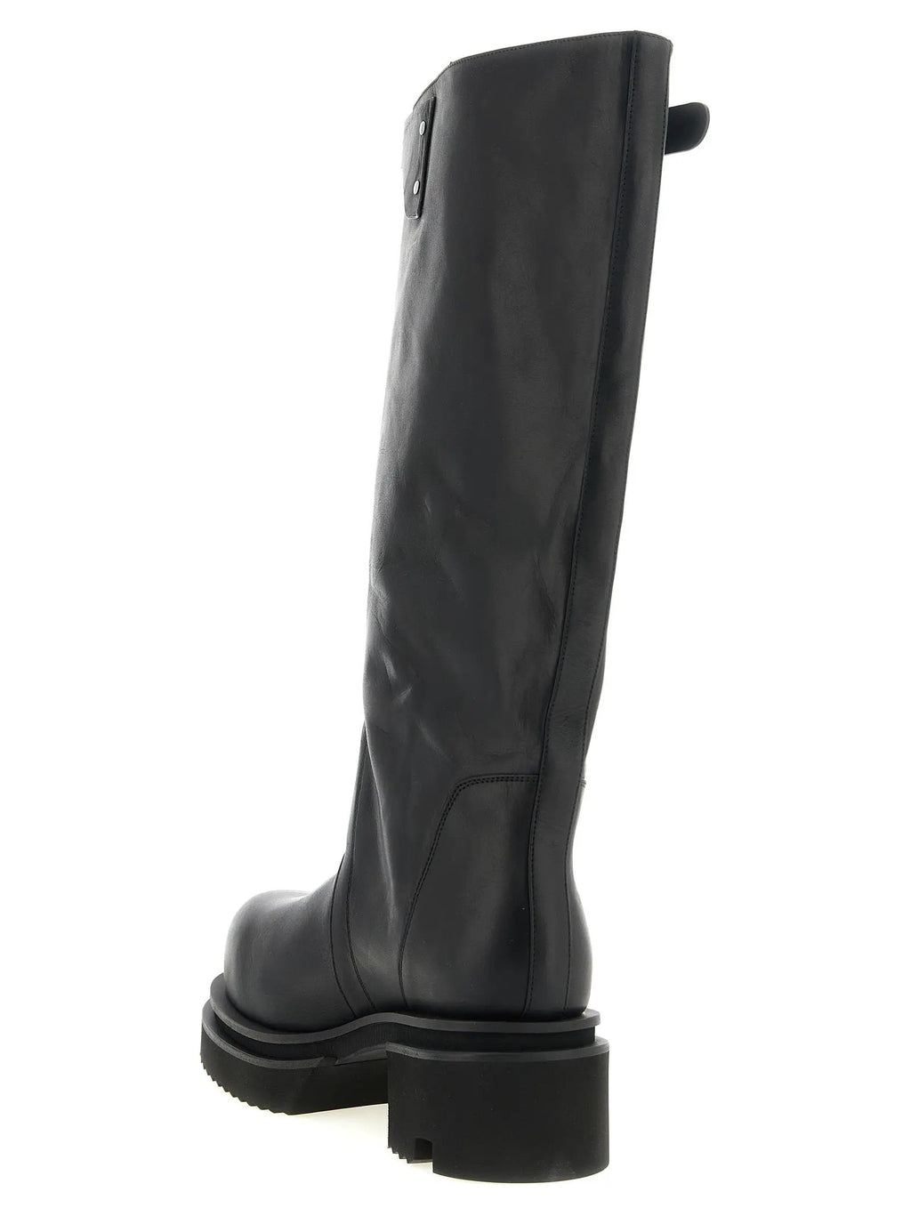 Rick Owens Black Calfskin Over The Knee