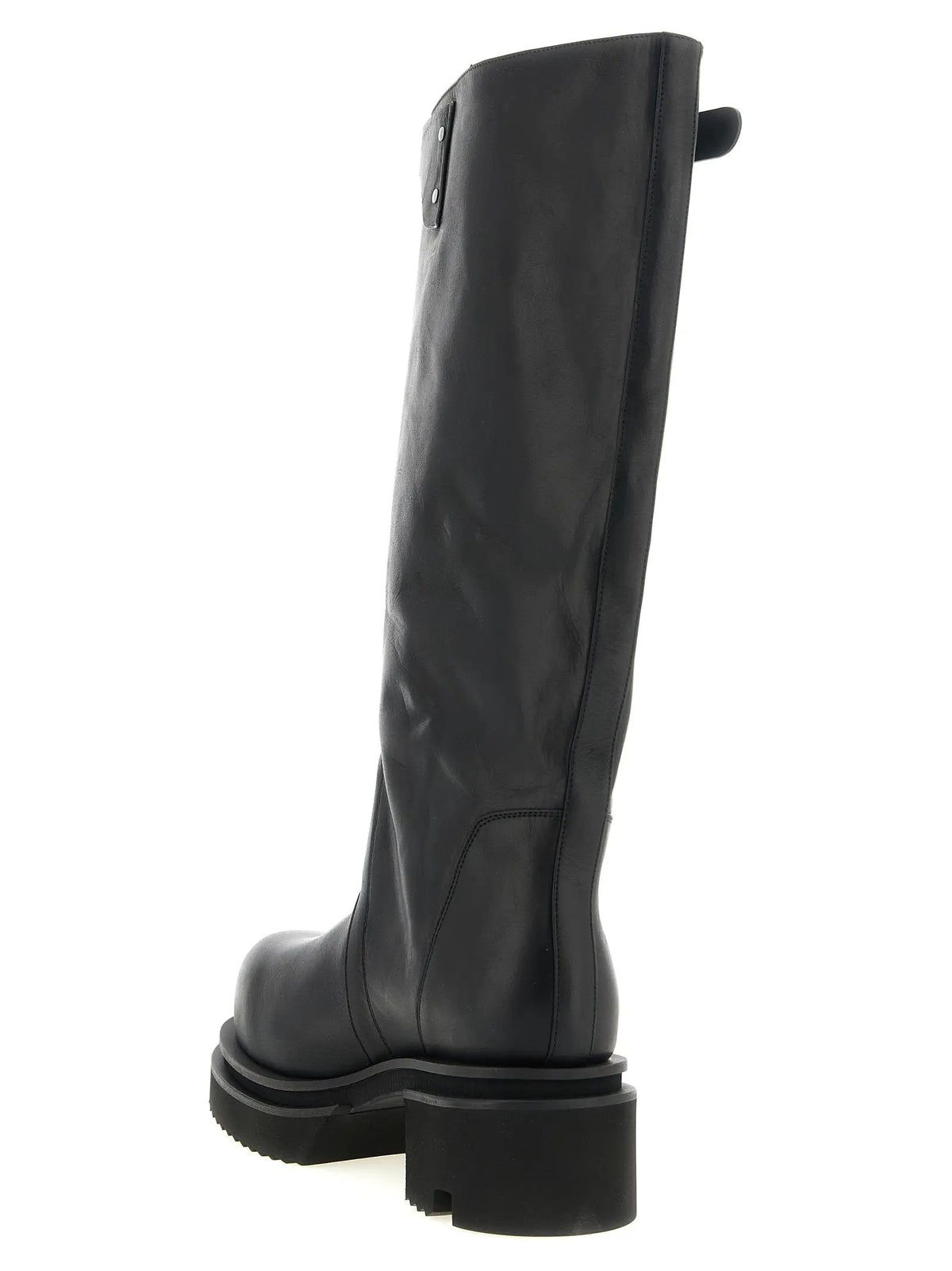 Rick Owens Black Calfskin Over The Knee
