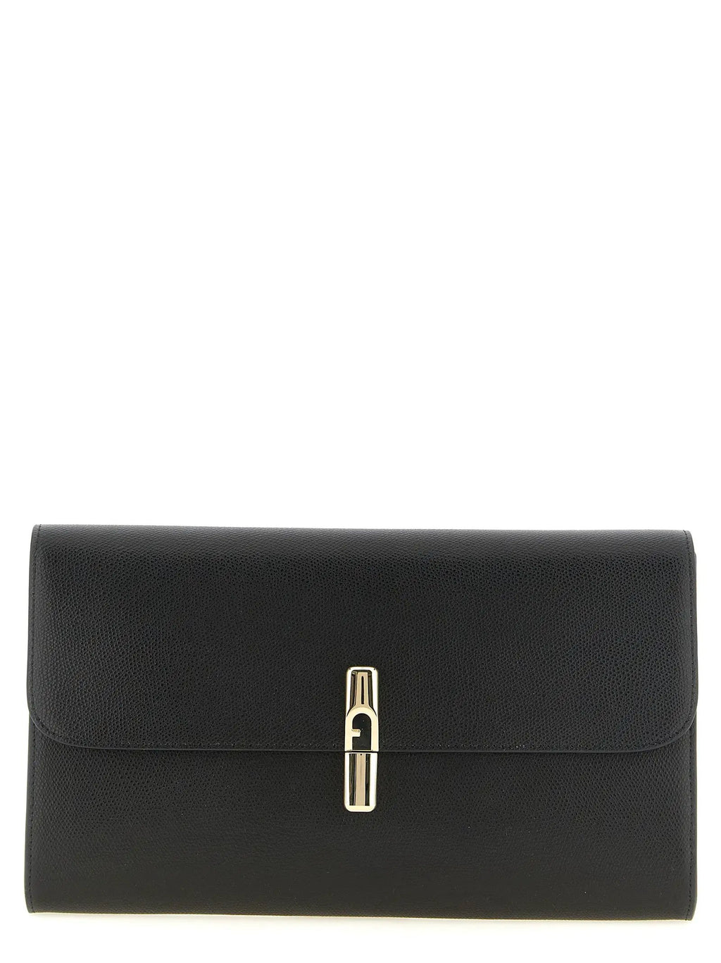 Furla Furla Black Calfskin Clutch Bag