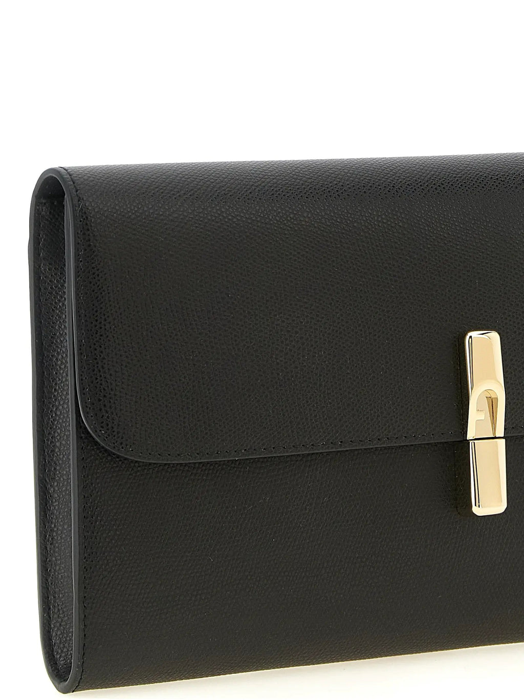 Furla Furla Black Calfskin Clutch Bag