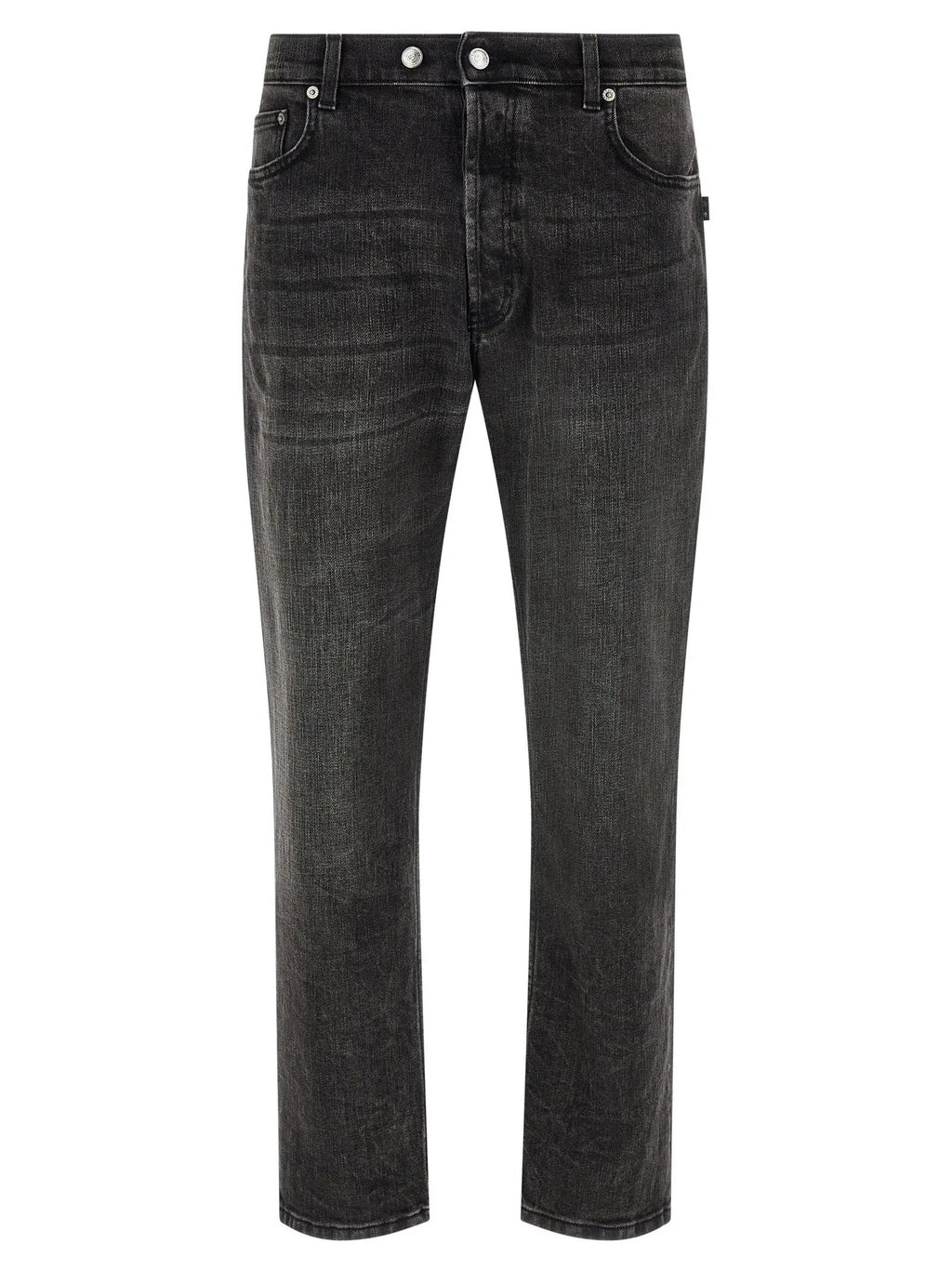 Department 5 Black Cotton Cropped Jeans